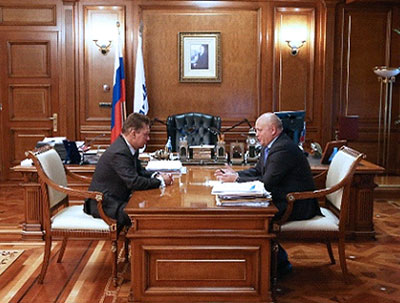 Председатель правления «Газпрома» Алексей Миллер и глава региона Виктор Назаров обсудили ход реализации Соглашения о сотрудничестве